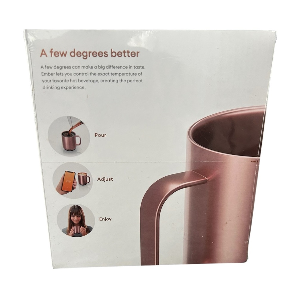 new ember temperature control smart mug 10oz app controlled heated rose gold mug - Picture 10 of 11